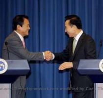 Lee Myungbak and Taro Aso