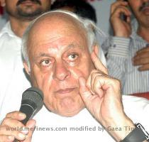 Farooq Abdullah addressing