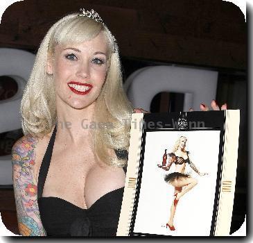 Burlesque model Sabina Kelley 
host a night at First Food and Bar inside The Palazzo Resort Hotel Casino.