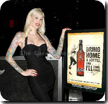 Burlesque model Sabina Kelley 
host a night at First Food and Bar inside The Palazzo Resort Hotel Casino.