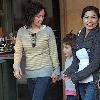 **Exclusive**
Actress Sara Gilbert 
spotted shopping and eating lunch at the Farm with her son Allison Adler.