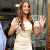 Alesha Dixon arrives at a London office building.