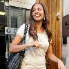 Alesha Dixon arrives at a London office building.