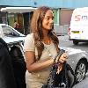 Alesha Dixon arrives at a London office building.