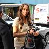 Alesha Dixon arrives at a London office building.