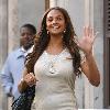 Alesha Dixon arrives at a London office building.