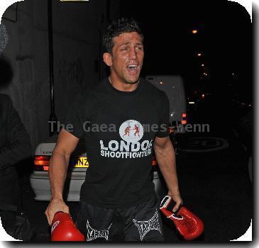 Alex Reid arriving for his cage fight in the east end of London.