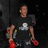 Alex Reid arriving for his cage fight in the east end of London.