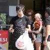 Pete Wentz and Ashlee Simpson take their son, Bronx Mowgli, at PetCo in Studio City to pick up a goldfish Los Angeles.