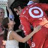 Ashley Judd supports her husband as he attempts to qualify for the Firestone Indy 300 at the Homestead Miami Speedway Homestead.