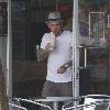 ***Exclusive***Benji Madden picks up a drink from a restaurant in West Hollywood. Los Angeles.