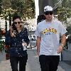 ***Exclusive***Brody Jenner and Jayde Nicole leaving Cafe Primo on Sunset Boulevard. Jenner is wearing a t-shirt which reads: 'Late Show with David Letterman' Los Angeles.