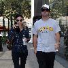 ***Exclusive***Brody Jenner and Jayde Nicole leaving Cafe Primo on Sunset Boulevard. Jenner is wearing a t-shirt which reads: 'Late Show with David Letterman' Los Angeles.