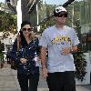 ***Exclusive***Brody Jenner and Jayde Nicole leaving Cafe Primo on Sunset Boulevard. Jenner is wearing a t-shirt which reads: 'Late Show with David Letterman' Los Angeles.