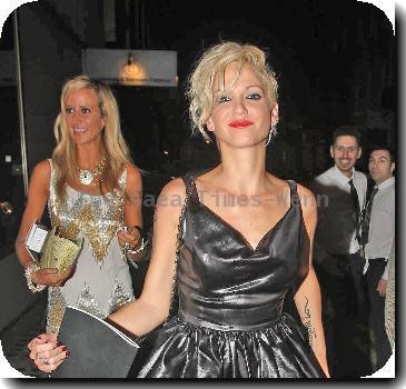 Sarah Harding outside Whiskey Mist nightclub with friends London, England - 21.09.09 ***Not Available for use in the Evening Standard, London Lite, or London Paper. Available for the rest of the world*** Credit Mandatory: IANS-WENN