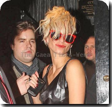 Sarah Harding outside Whiskey Mist nightclub with friends London, England - 21.09.09 ***Not Available for use in the Evening Standard, London Lite, or London Paper. Available for the rest of the world*** Credit Mandatory: IANS-WENN