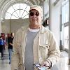 Chevy Chase arriving at LAX airport to catch a flight to New York..