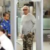 Chevy Chase arriving at LAX airport to catch a flight to New York..