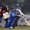 Owais Shah of the Delhi Daredevils plays a shot during the Airtel Champions League Twenty20 group D match between Delhi Daredevils and Wayamba Elevens at the Feroz Shah Kotla Stadium.