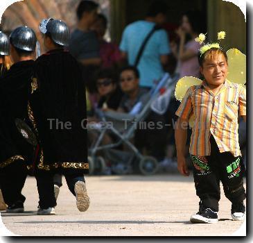 Mini-Land
Little performers entertain visitors to Dwarf Kingdom, a Chinese theme park and tourist attraction in Kunming, China.
Actors dress up to recreate wedding scenes, song and dance routines, and action adventures.
All the little residents of Dwarf Kingdom live inside the village, in houses shaped like trees or mushrooms.
Residents must be under 4 feet 3 inches tall, and they even run their own police and fire services - all funded by the fees paid by curious visitors.
**Not Available for Publication in China. Available for publication in the Rest of the World**
Credit IANS-WENN Mini-Land
Little performers entertain visitors to Dwarf Kingdom, a Chinese theme park and tourist attraction in Kunming, China.
Actors dress up to recreate wedding scenes, song and dance routines, and action adventures.
All the little residents of Dwarf Kingdom live inside the village, in houses shaped like trees or mushrooms.
Residents must be under 4 feet 3 inches tall, and they even run their own police and fire services - all funded by the fees paid by curious visitors.
**Not Available for Publication in China. Available for publication in the Rest of the World**
Credit IANS-WENN