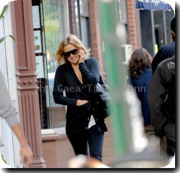 **Exclusive**Kate Hudson leaving Grey Dog's Coffee while talking on her cell phone New York City.