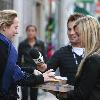 Fearne Cotton
handing out coffee to members of the public outside the BBC Radio 1 studios as part of her show.