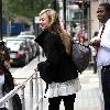 Fearne Cotton 
leaving the Radio 1 studios.