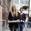 Fearne Cotton
handing out coffee to members of the public outside the BBC Radio 1 studios as part of her show.