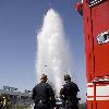 A driver was more than flushed with embarassment when he crashed into a fire hydrant - he caused a 60ft wall of water to shoot into the air.A careless driver mounted the kerb in Studio City, California and was nearly blasted into the sky after causing a fire hydrant to explode and the street to come under a rain of water.Fire crews rushed to the scene and tried to turn the water off at the mains - but not before the surrounding roads became flooded. Studio City.