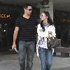 Jesse Metcalfe and his new girlfriend leaving Newsroom Cafe after eating lunch Los Angeles.