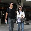 Jesse Metcalfe and his new girlfriend leaving Newsroom Cafe after eating lunch Los Angeles.