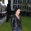 Jessie Wallace on her way to Caluccio's Restaurant for some take away food after leaving the Manchester Opera House, where she is performing in the stage production play 'Stepping Out'Manchester.