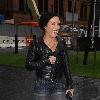 Jessie Wallace on her way to Caluccio's Restaurant for some take away food after leaving the Manchester Opera House, where she is performing in the stage production play 'Stepping Out'Manchester.