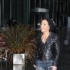 Jessie Wallace on her way to Caluccio's Restaurant for some take away food after leaving the Manchester Opera House, where she is performing in the stage production play 'Stepping Out'Manchester.