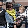 Jessica Alba carrying her daughter, Honor Marie Warren, after having breakfast at The Griddle in West Hollywood with friends. Los Angeles.