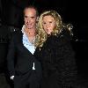 Jocelyn Wildenstein arriving at the 'Le Cirque' restaurant with her boyfriend. New York City.