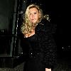 Jocelyn Wildenstein arriving at the 'Le Cirque' restaurant with her boyfriend. New York City.