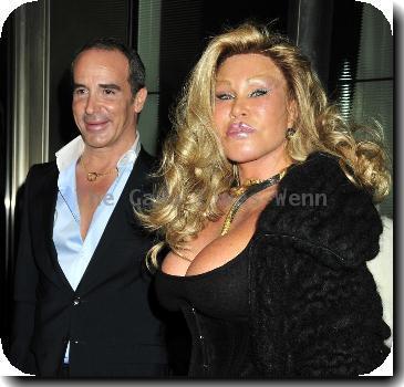 Jocelyn Wildenstein arriving at the 'Le Cirque' restaurant with her boyfriend. New York City.
