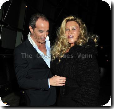 Jocelyn Wildenstein arriving at the 'Le Cirque' restaurant with her boyfriend. New York City.