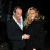 Jocelyn Wildenstein arriving at the 'Le Cirque' restaurant with her boyfriend. New York City.