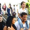 Katie Price, aka Jordan, with boyfriend Alex Reid and her son Junior,goes shopping in Brighton. Katie was heard to tell photographers that she would marry Alex. Sussex.