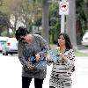 Kourtney Kardashian 
leaving a baby store with her mother in West Hollywood while filming their reality show 'Keeping Up with the Kardashians'.