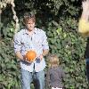 Larry Birkhead and daughter Dannielynn visits Mr. Bones Pumpkin Patch in West Hollywood Los Angeles.