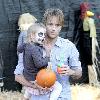 Larry Birkhead and daughter Dannielynn visits Mr. Bones Pumpkin Patch in West Hollywood Los Angeles.