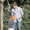 Larry Birkhead and daughter Dannielynn visits Mr. Bones Pumpkin Patch in West Hollywood Los Angeles.