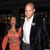 Melanie Brown and her husband Stephen Belafonte arriving back at their hotel. Upon arrival Belafonte boasted to snappers about the size of his manhood, which had Mel in fits of laughter! London.