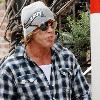 **Exclusive**
Mickey Rourke smoking a cigarette and carrying a bottled water while out about at Manhattan's West Village.