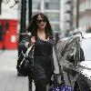 Natalie Cassidy shopping at Marks and Spencers London.