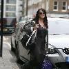 Natalie Cassidy shopping at Marks and Spencers London.