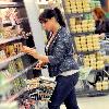 Natalie Cassidy shopping at Marks and Spencers London.